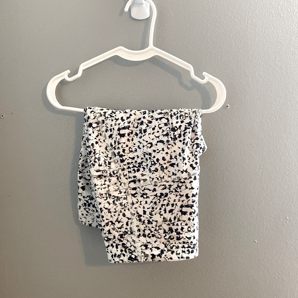 Black and White Biker Shorts